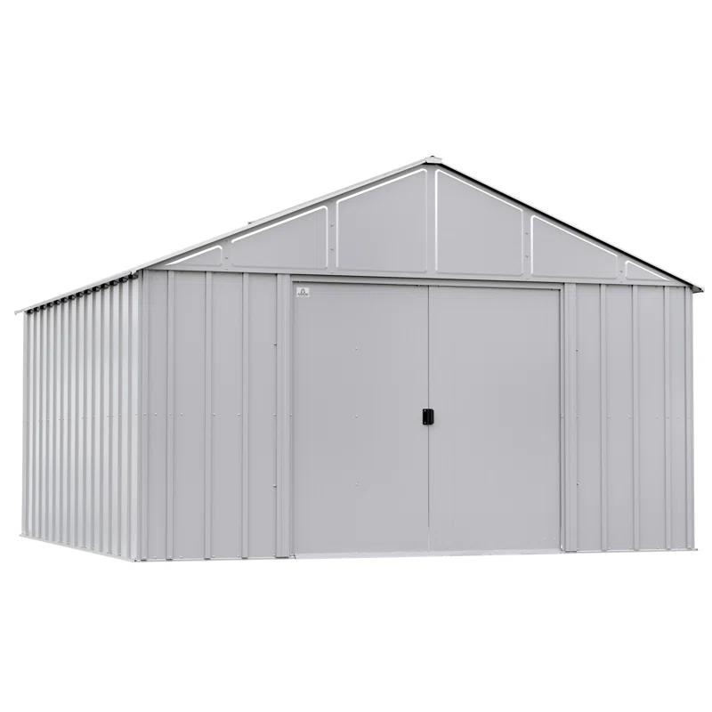 12 ft. W x 12 ft. D Galvanized Steel Storage Shed