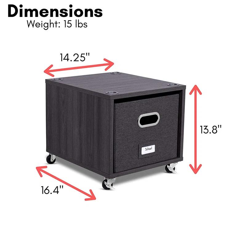 BirdRock Home 14.25'' Wide Mobile File Cabinet