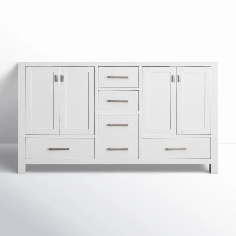 Avanity Modero-V60 Modero 60" Double Free Standing Wood Vanity Cabinet Only - White
