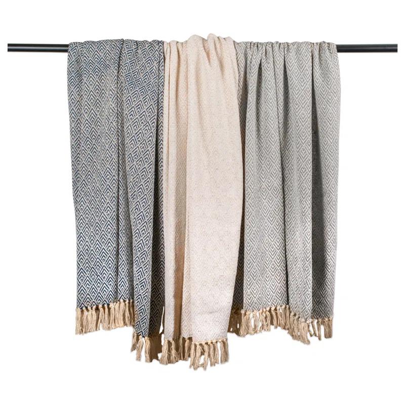 Design Imports Hand Woven Throw Blanket