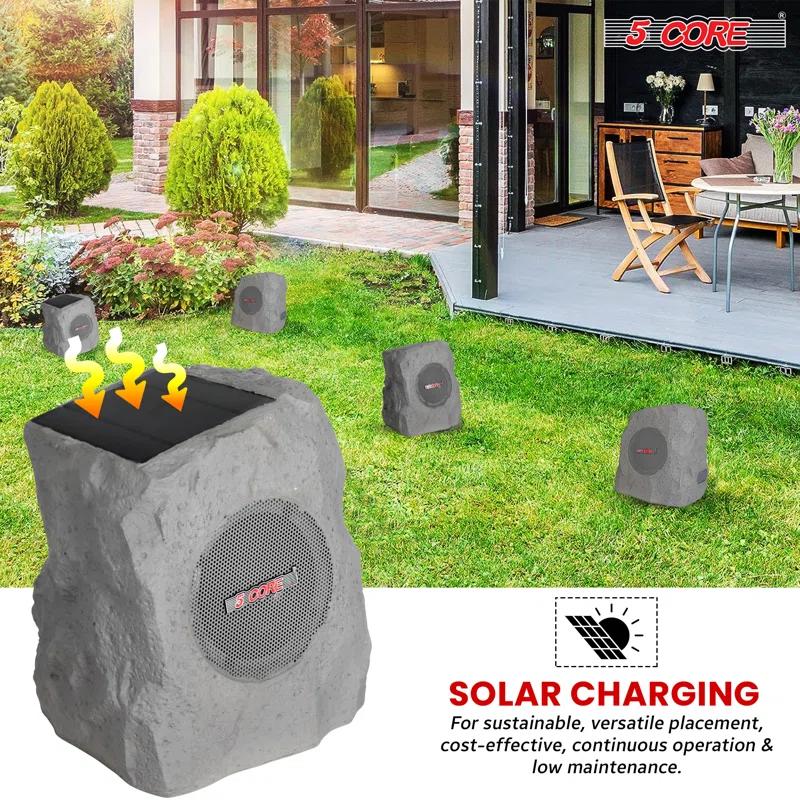 5 Core Outdoor Speakers Bluetooth Waterproof TWS Pool Patio Garden Rock Subwoofer