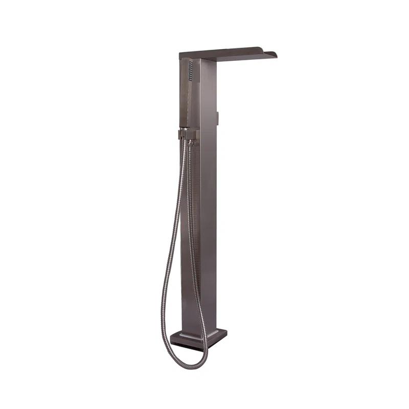 Barclay 7918-SB 1 Handle Bathroom Freestanding Tub Filler with Diverter