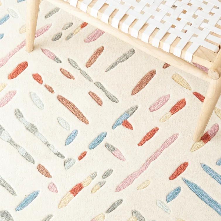 Mistana™ Charters Towers Abstract Handmade Tufted Wool Area Rug