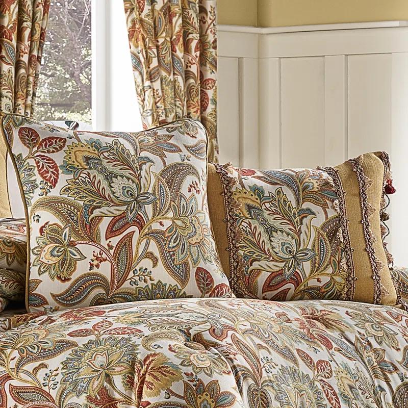 Five Queens Court August 18" Square Decorative Throw Pillow