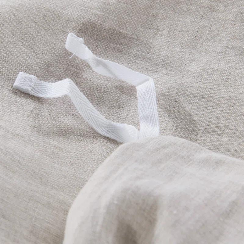 MeadowPark Stone Washed French Linen Reversible Duvet Cover Set