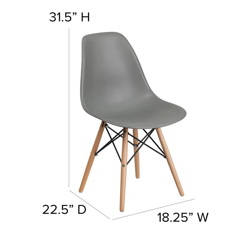 Chair with Wooden Legs for Versatile Kitchen, Dining Room, Living Room, Library or Desk Use (Set of 2)