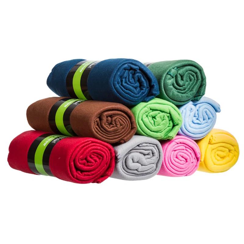 Imperial Home Cozy Comfort 50 x 60 Inch Cozy Fleece Throw Blanket (Set of 12)