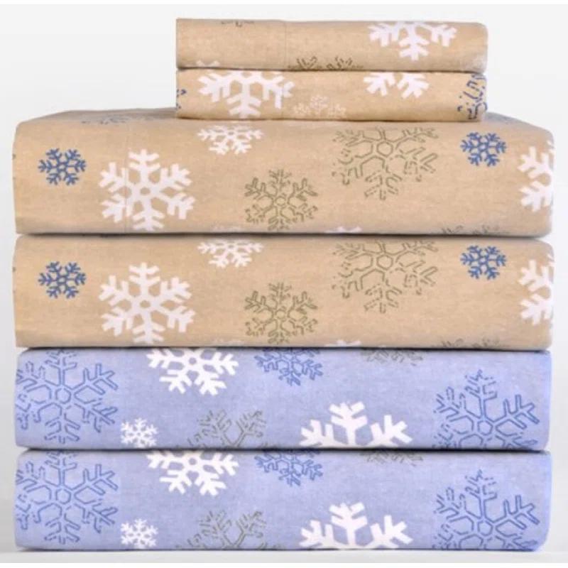 Pointehaven Flannel Damask Sheet Set