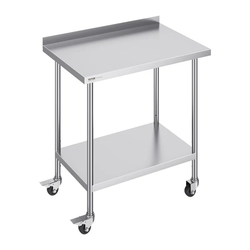 VEVOR VEVOR Stainless Steel 24'' W x 40'' H Adjustable Portable Work Table