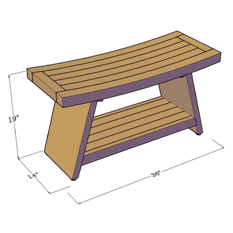 Aqua Teak Asia Teak Shower Bench