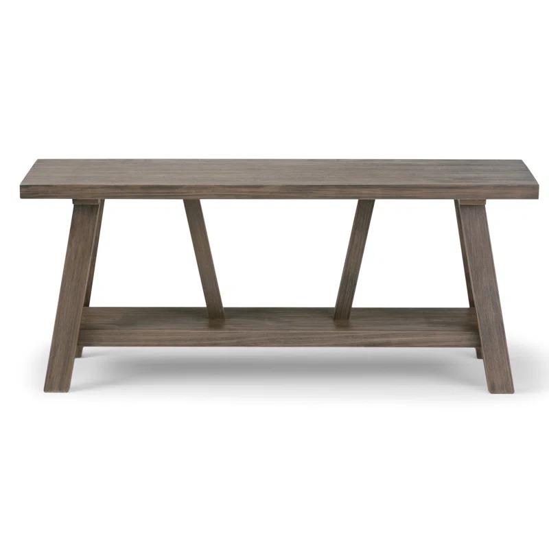 Simpli Home Dylan Solid Wood Storage Bench