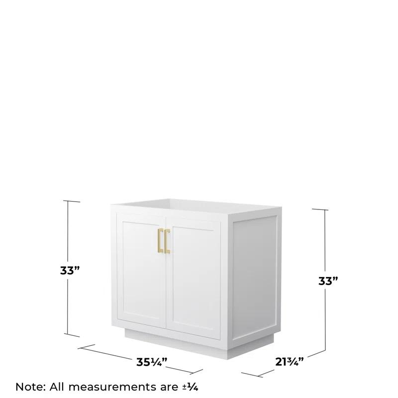 Wyndham Collection Miranda 35.25" Freestanding Single Bathroom Vanity Base Only