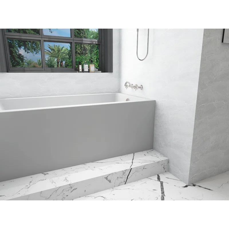 Elegant Lighting BT202-R3260GW Niklaus 60'' x 32'' Alcove/Tile Soaking Bathtub