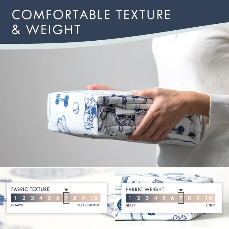 Where the Polka Dots Roam Sports Classic Collection Sports Kids Sports Bedsheets Set, Super Soft Baseball, Football, Soccer Themed Bedsheets