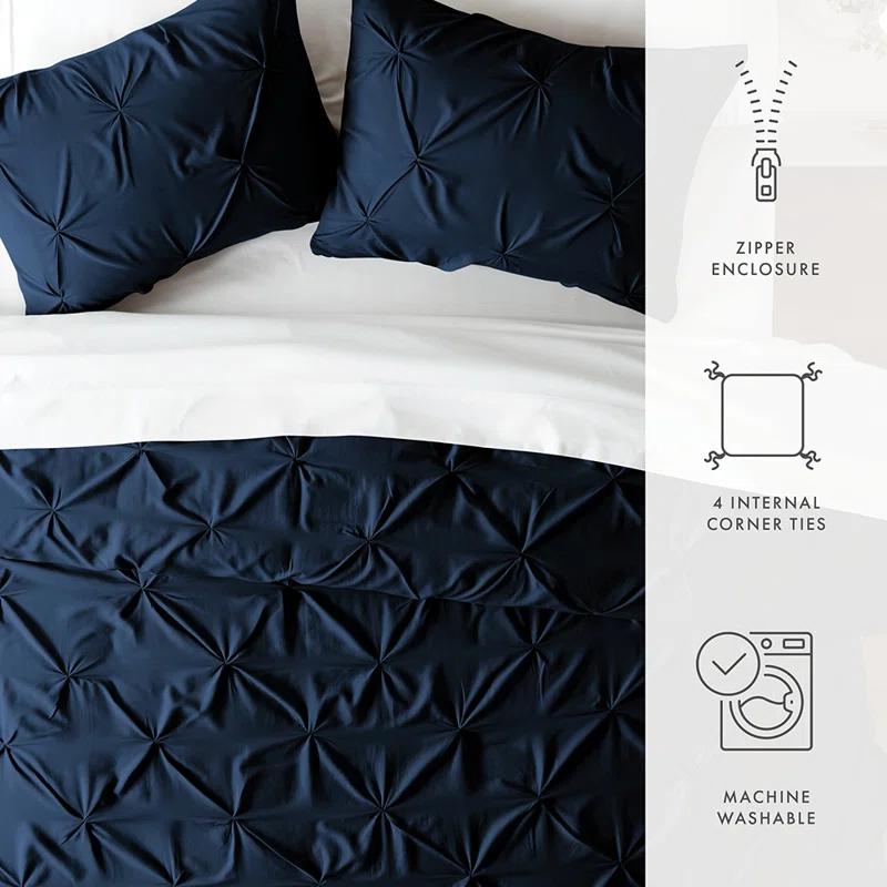 Becky Cameron Pinch Pleat Textured Duvet Cover Set