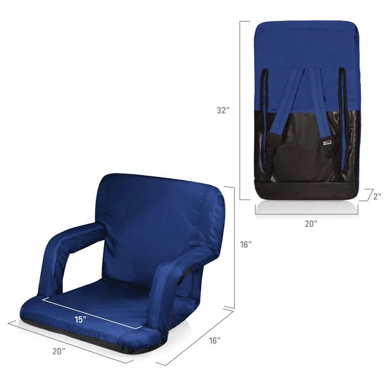 ONIVA™ Ventura Reclining Bleacher Seat with Armrests and Back Support