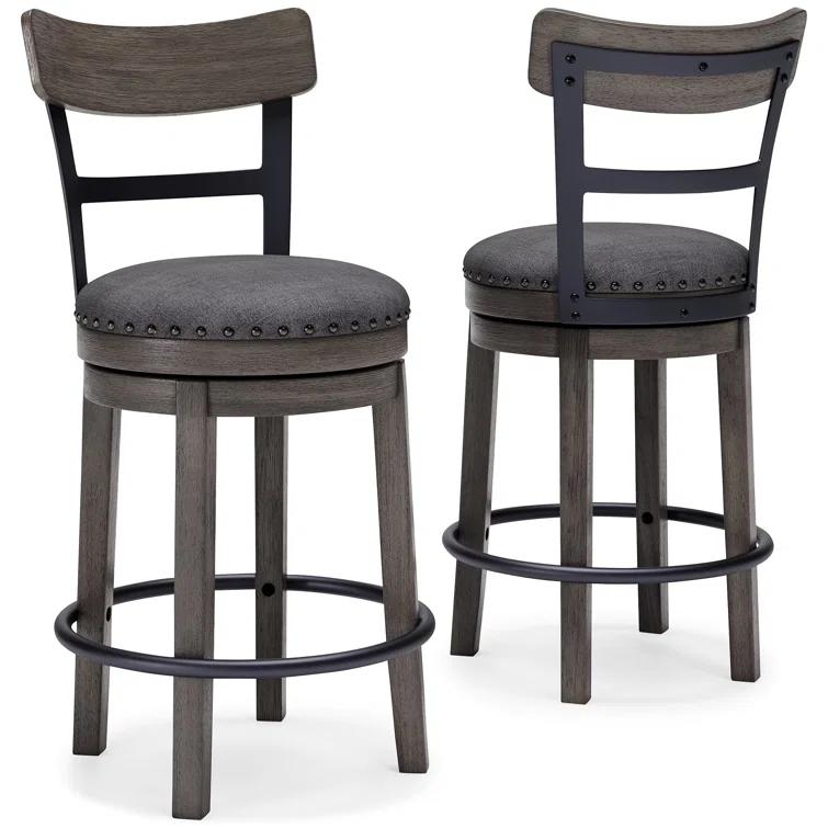 Red Barrel Studio® Obdulio Swivel Upholstered Counter Stool