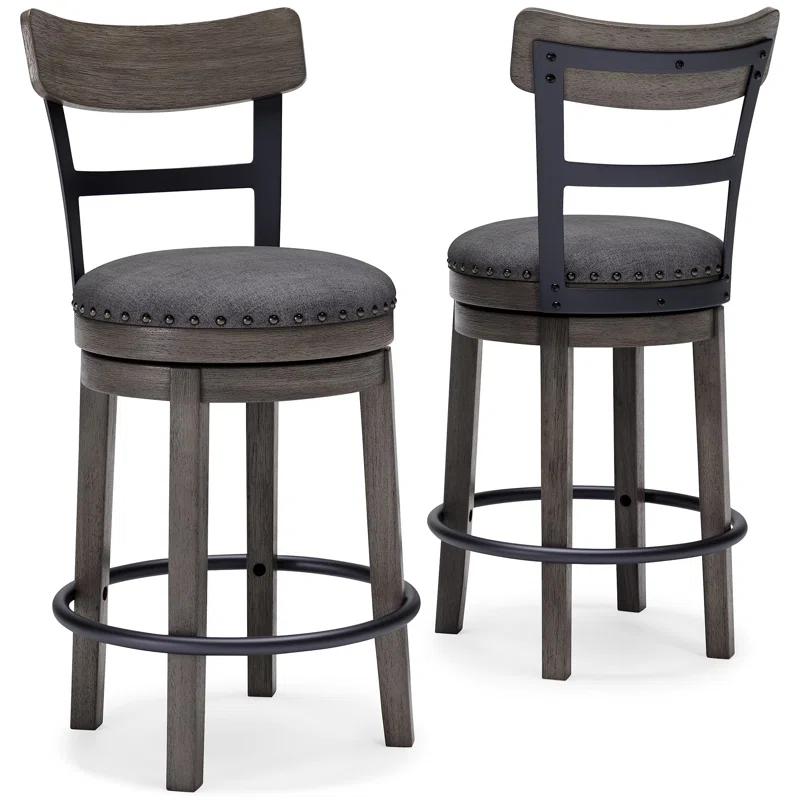 Red Barrel Studio® Obdulio Swivel Upholstered Counter Stool