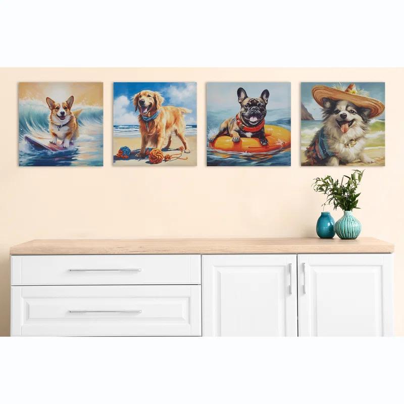 510 Design Beach Dogs Chihuahua Canvas Wall Art