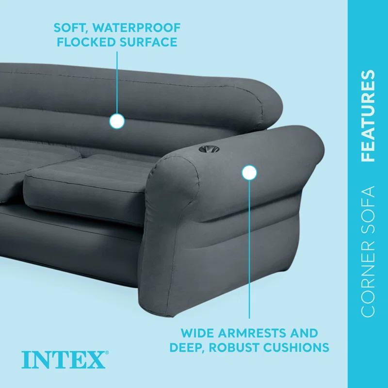 Intex 101" Wide Right Hand Facing Corner Inflatable Sectional Sofa & Reviews | Wayfair