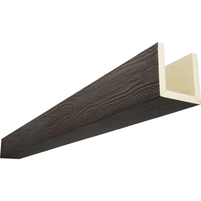 Ekena Millwork Sandblasted Endurathane Faux Wood 3-Sided Ceiling Beam (U-beam)