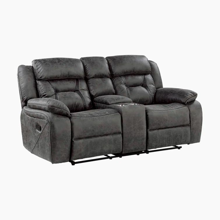 Benjara 74.5'' Upholstered Reclining Loveseat