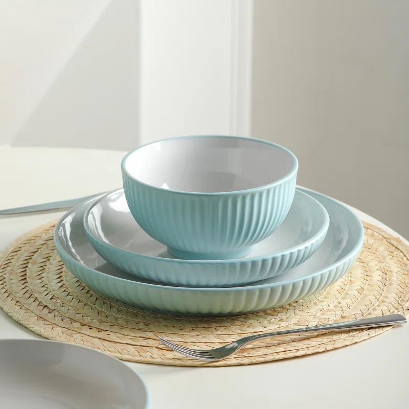 Lustra 16 Piece Stoneware Dinnerware Set - Service for 4