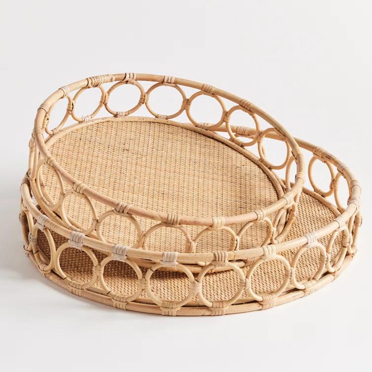 Jalisa Modern Rattan Tray 2