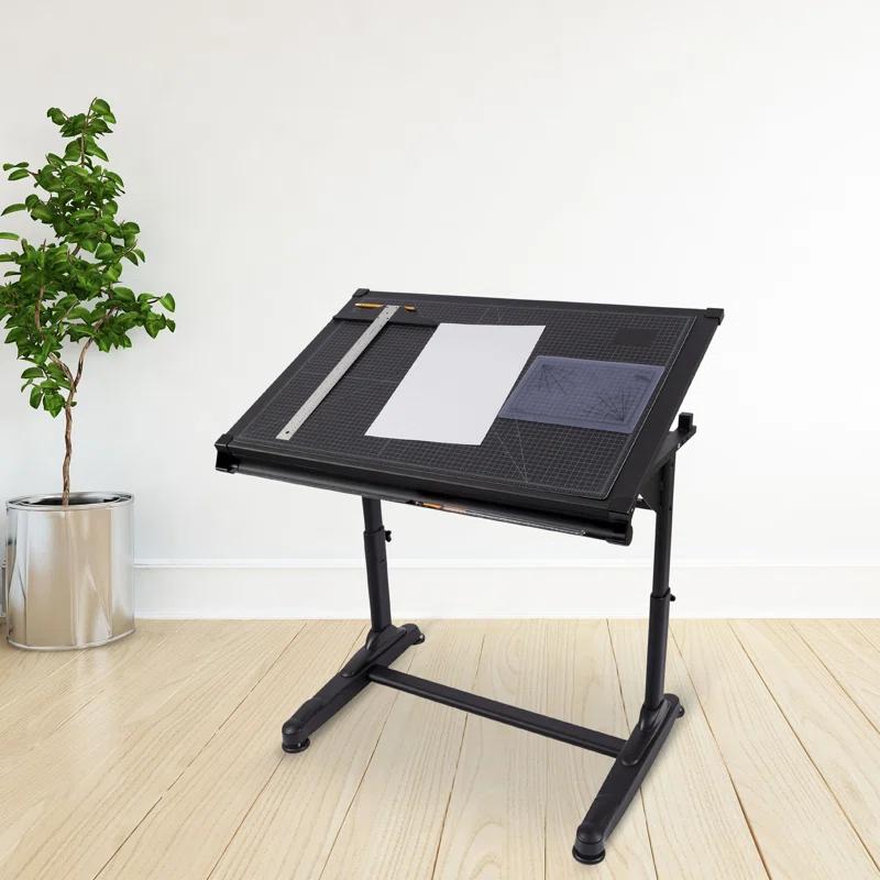 Inbox Zero Vevey Adjustable Metal Base Standing Desk