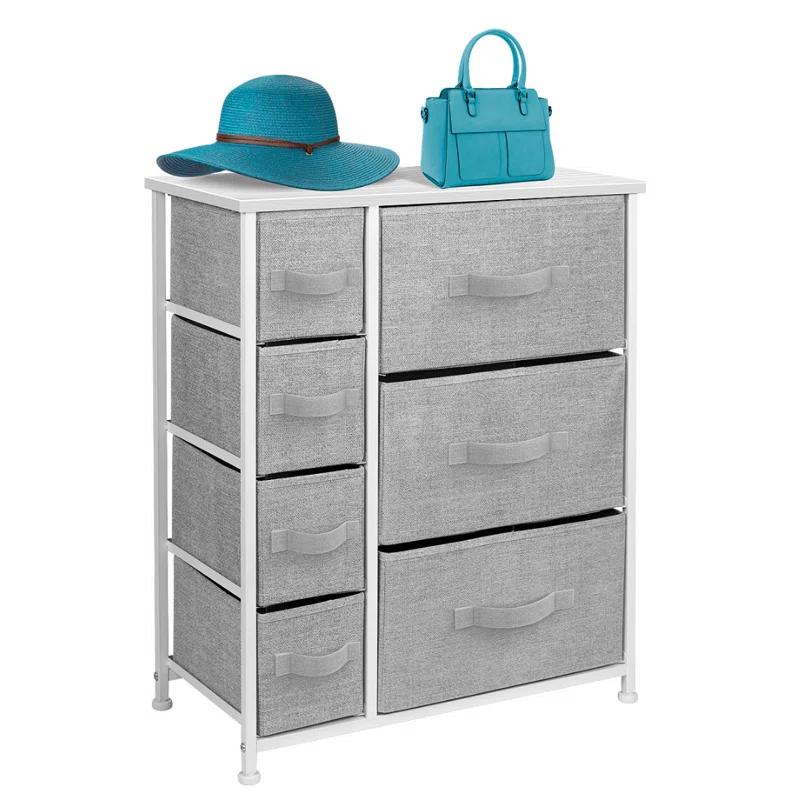 Sorbus Dresser With Drawers - Furniture Storage Tower Unit For Bedroom, Hallway, Office - Steel Frame, Wood Top, Easy Pull Fabric Bins (Brown) | Wayfair