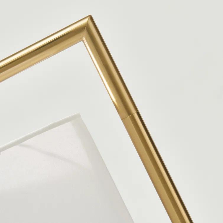 Montage Modern 60 in. Mid-Century Modern LED Floor Lamp with Fabric Drum Shade