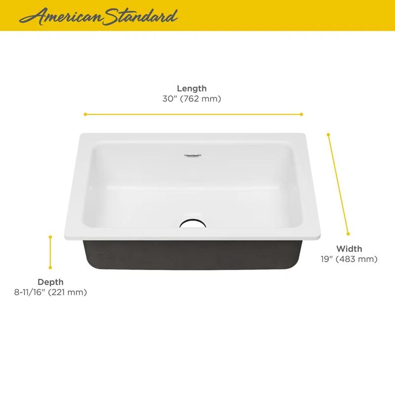 Delancey 30'' L Undermount Single Bowl Cast Iron Kitchen Sink