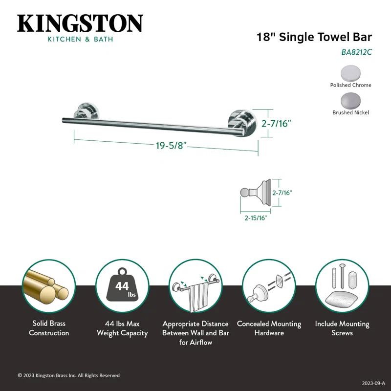 Kingston Brass BA8212C Kingston Brass Concord 18-Inch Towel Bar
