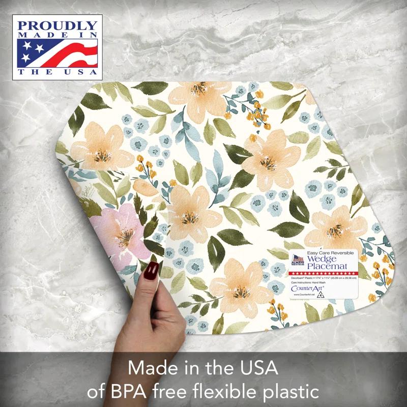 CounterArt Floral Wedge Placemat