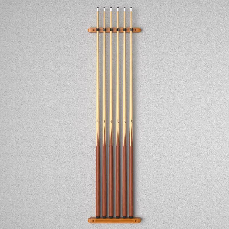 Fat Cat 6-cue Wall Oak Cue Rack