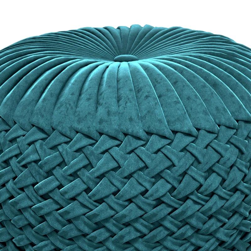 Simpli Home Grafton Velvet Pouf