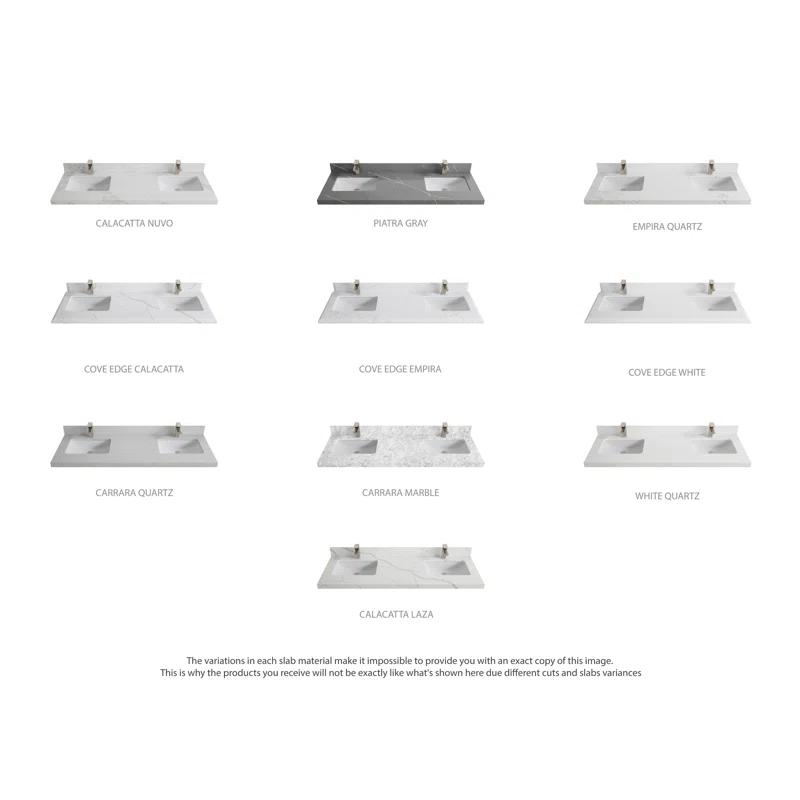 Willow Collections Parker 72'' Double Bathroom Vanity with Top