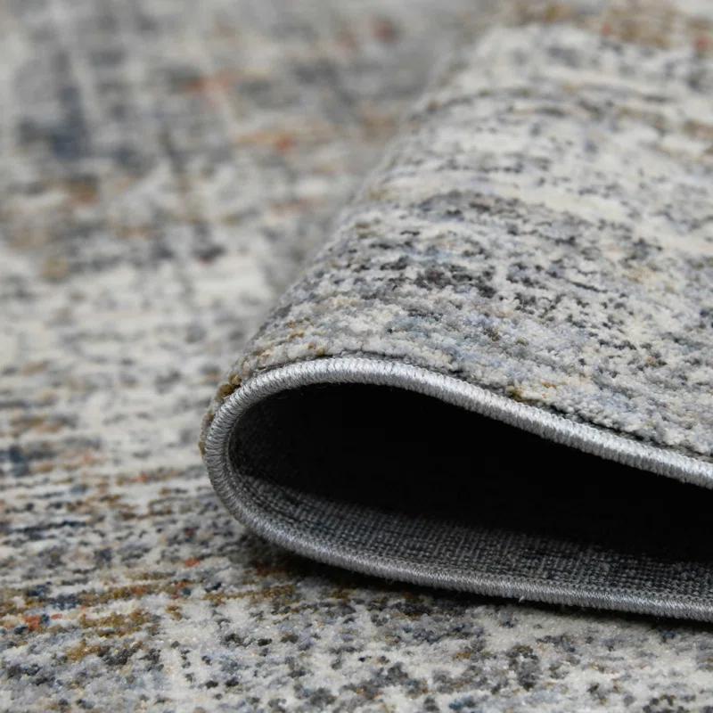 Rosslin Transitional Abstract Premium Polyester Performance Area Rug