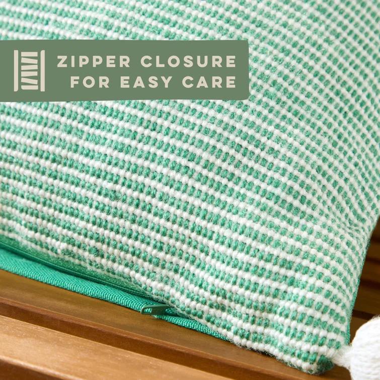 Town & Country Living TOWN & COUNTRY TERRA Alara Ribbed Texture Indoor Outdoor Decorative Pillow 20"x20"