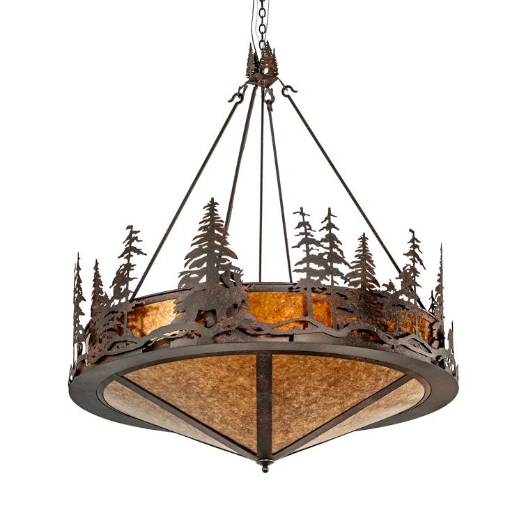 Meyda Lighting Rustic Lodge 6 - Light Rustic Nail Unique/Statement Pendant