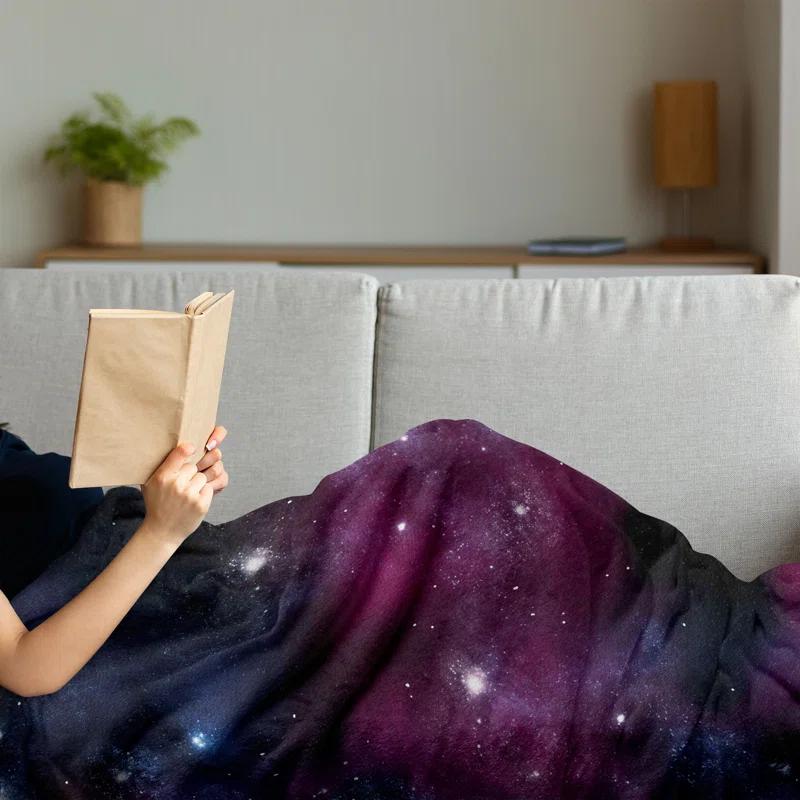 Ambesonne Ambesonne Space Fleece Throw Blanket Stardust Meteor
