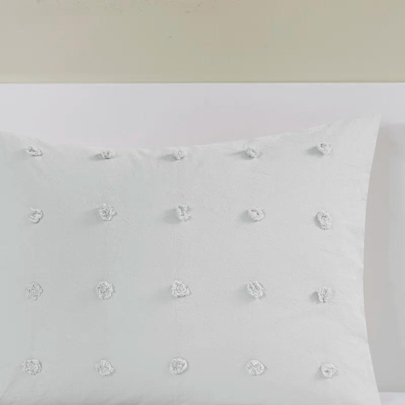 Intelligent Design Brooklyn Cotton Jacquard Duvet Cover Set with Euro Shams and Throw Pillows