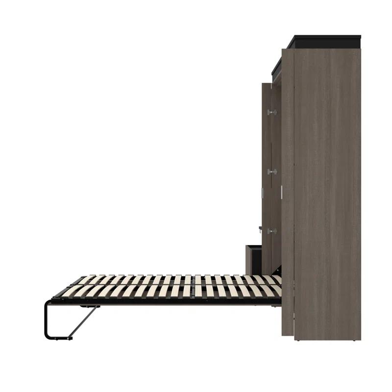 Mercury Row® Armiead Murphy Bed with Shelves and Pull-Out out Dewsk