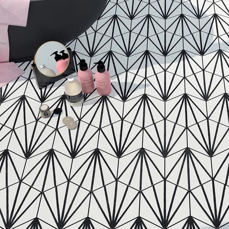 GeoHex Deco 8" Hexagon Matte Porcelain Floor and Wall Tile (9.03 Sq. Ft. / Case)