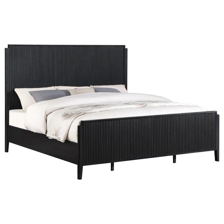 Kirby Kha Brookmead Wood Panel Bed Black