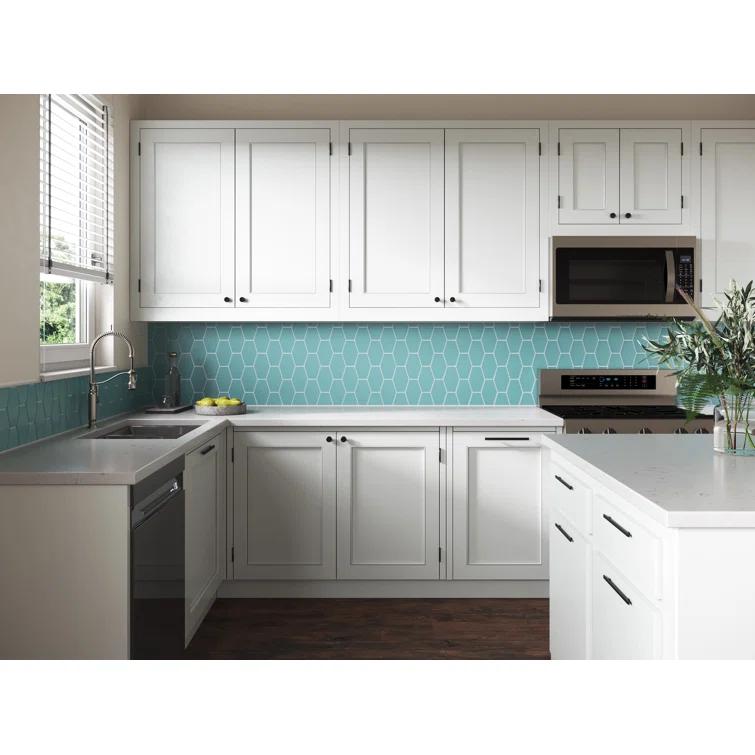 Cruz Bay Studio Long Hex 10.60in.x11 in. Glass Mosaic Tile