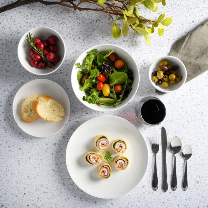 Gibson Home Gibson Home All U Need 60 Piece Plates Bowls Glassware Forks Spoons and Knives Dinnerware Set for 6