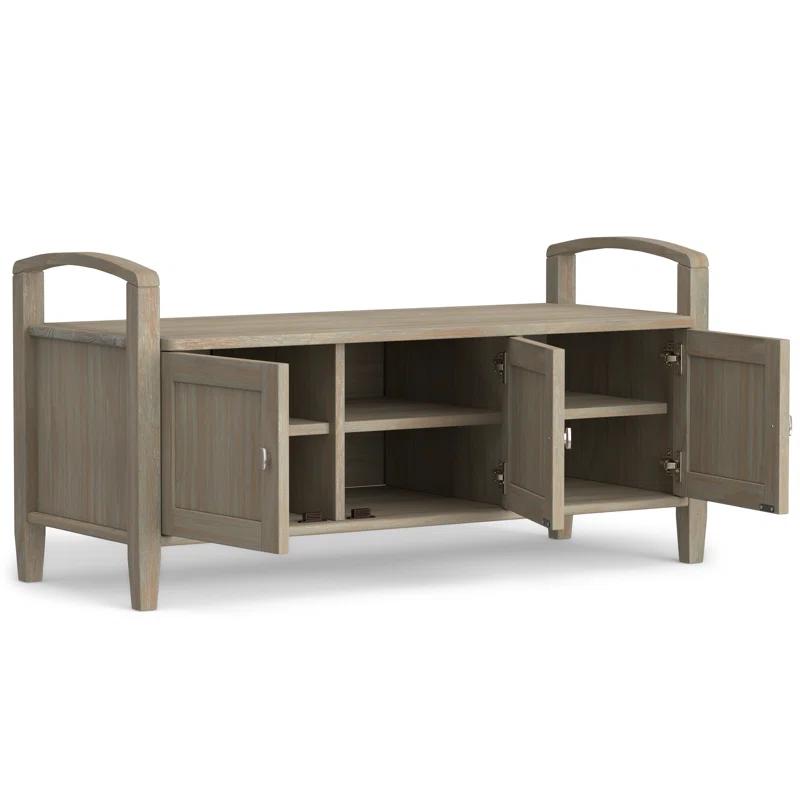 Warm Upholstered Storage Bench