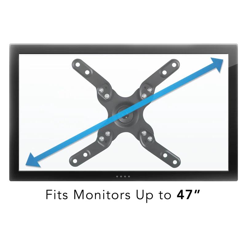 Mount-it Mount-It! Full Motion TV Wall Mount Bracket w/ 15" Extension Articulating Tilt Arm | Fits 17-47 in.