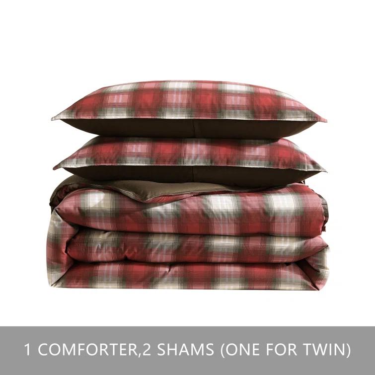 Eddie Bauer Eddie Bauer Navigation Plaid Cotton Reversible Comforter Set
